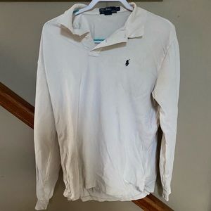 Ralph Lauren long sleeve polo white size L